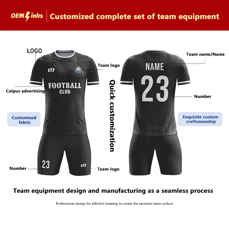 Customized Football Jersey Full Sublimation Soccer Uniforms Set With Name Number Quick Dry Football Jersey Set Soccer Set