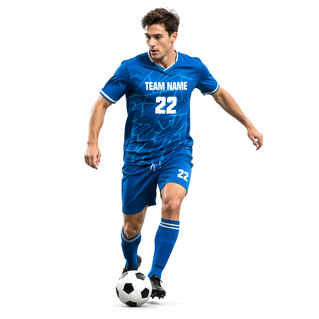 Custom Quick Dry Soccer Uniform Set Breathable Soccer Jersey Shorts Custom Print Logo Name Number Men Kids Football Team Kit