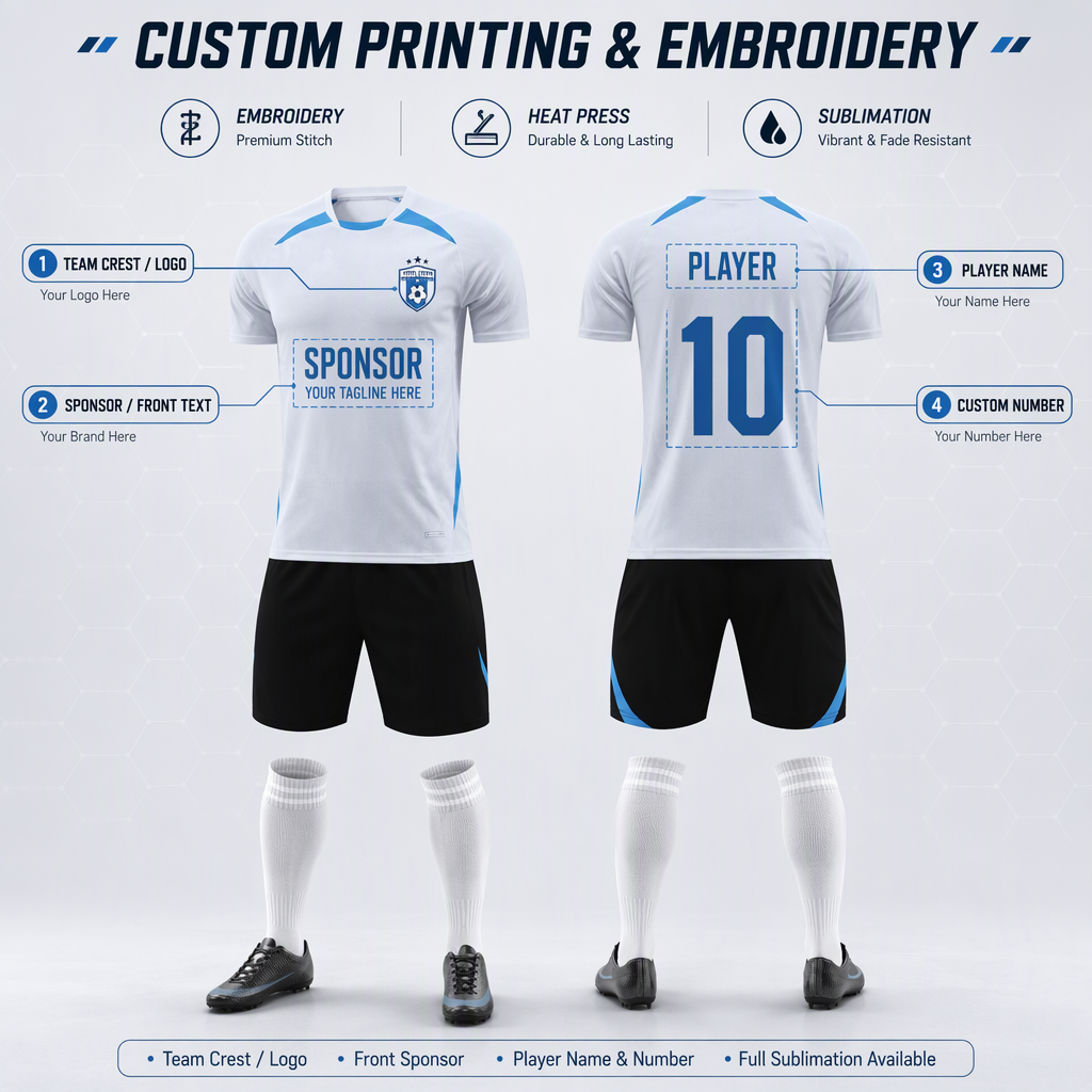 Customized Football Training Suit for Adult Men Club Match Soccer Uniform Jersey and Shorts Team Kit for League Sportswear