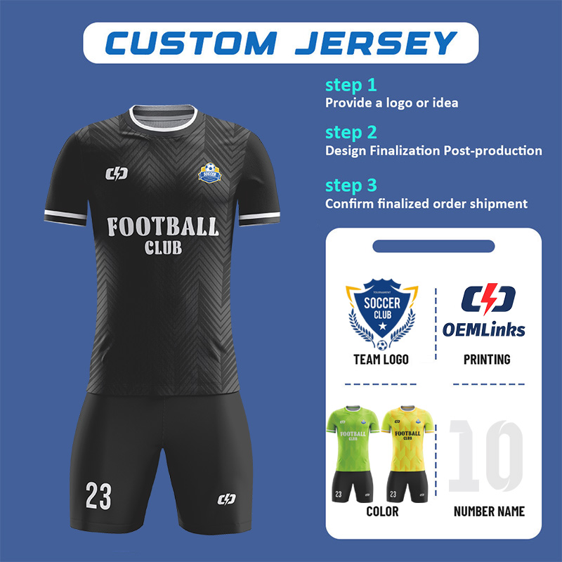 Customized Football Jersey Full Sublimation Soccer Uniforms Set With Name Number Quick Dry Football Jersey Set Soccer Set