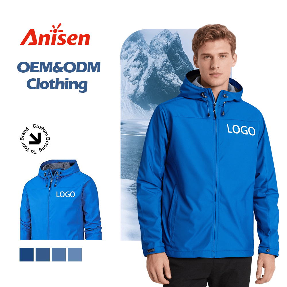 Custom Men's Polyester Reflective Windbreaker Jacket Waterproof Sports Outdoor Plus Size Softshell Mens Jacket