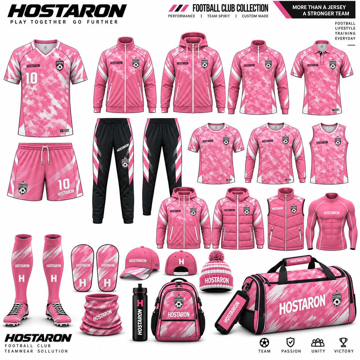 HOSTARON Hot Sale Sublimation Football Uniform Plain Blank Soccer New Design OEM Custom Men Man Football Kit Maillot Football
