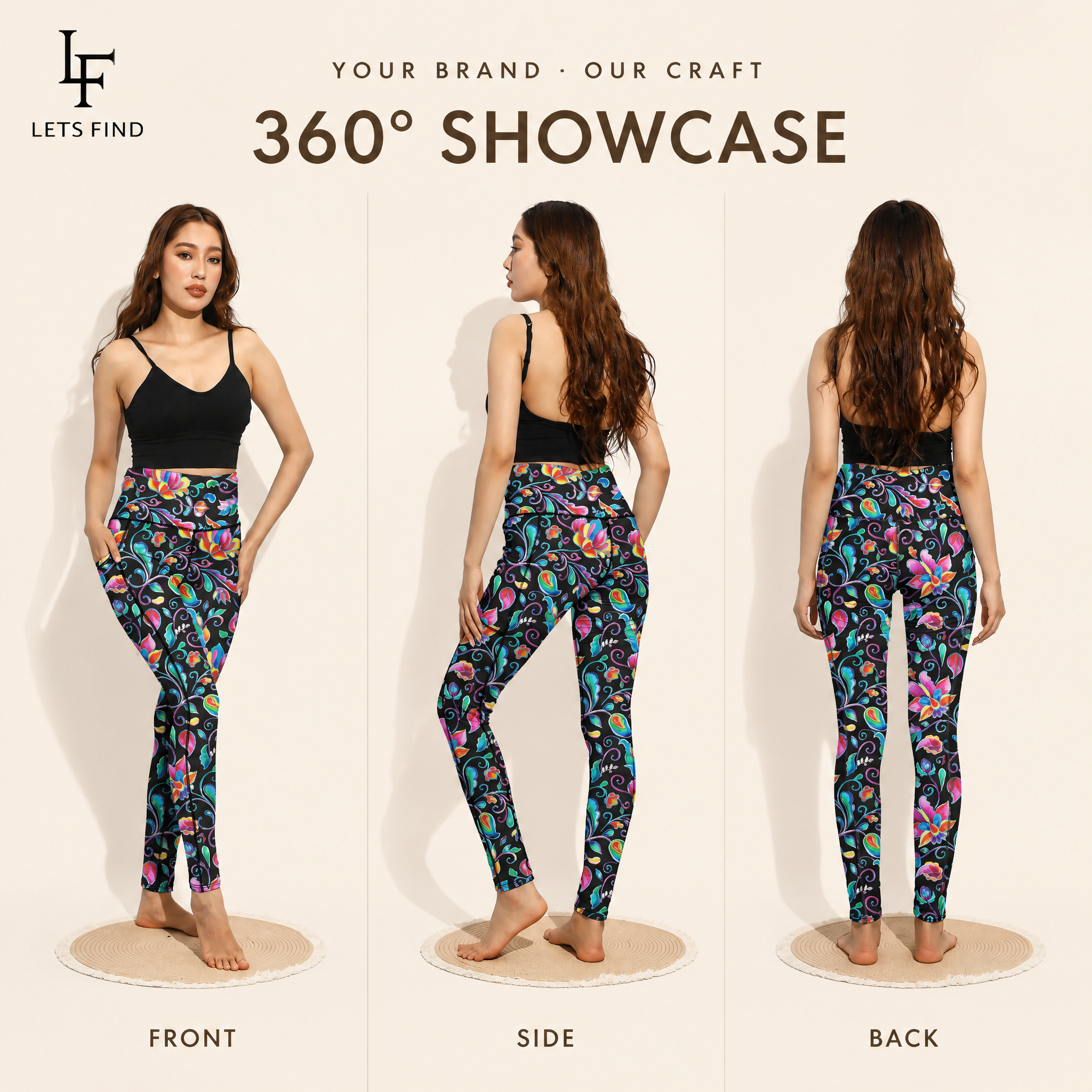 Wholesale Women Plus Size Tummy Control Leggings Custom Print Double Brushed Soft Fabric High Waist Eco Fashion Look Yoga Pants