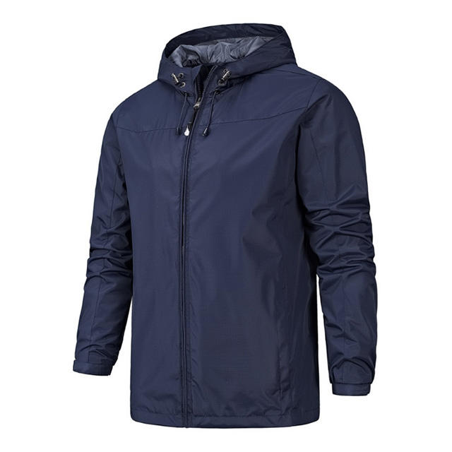 Custom Men's Polyester Reflective Windbreaker Jacket Waterproof Sports Outdoor Plus Size Softshell Mens Jacket