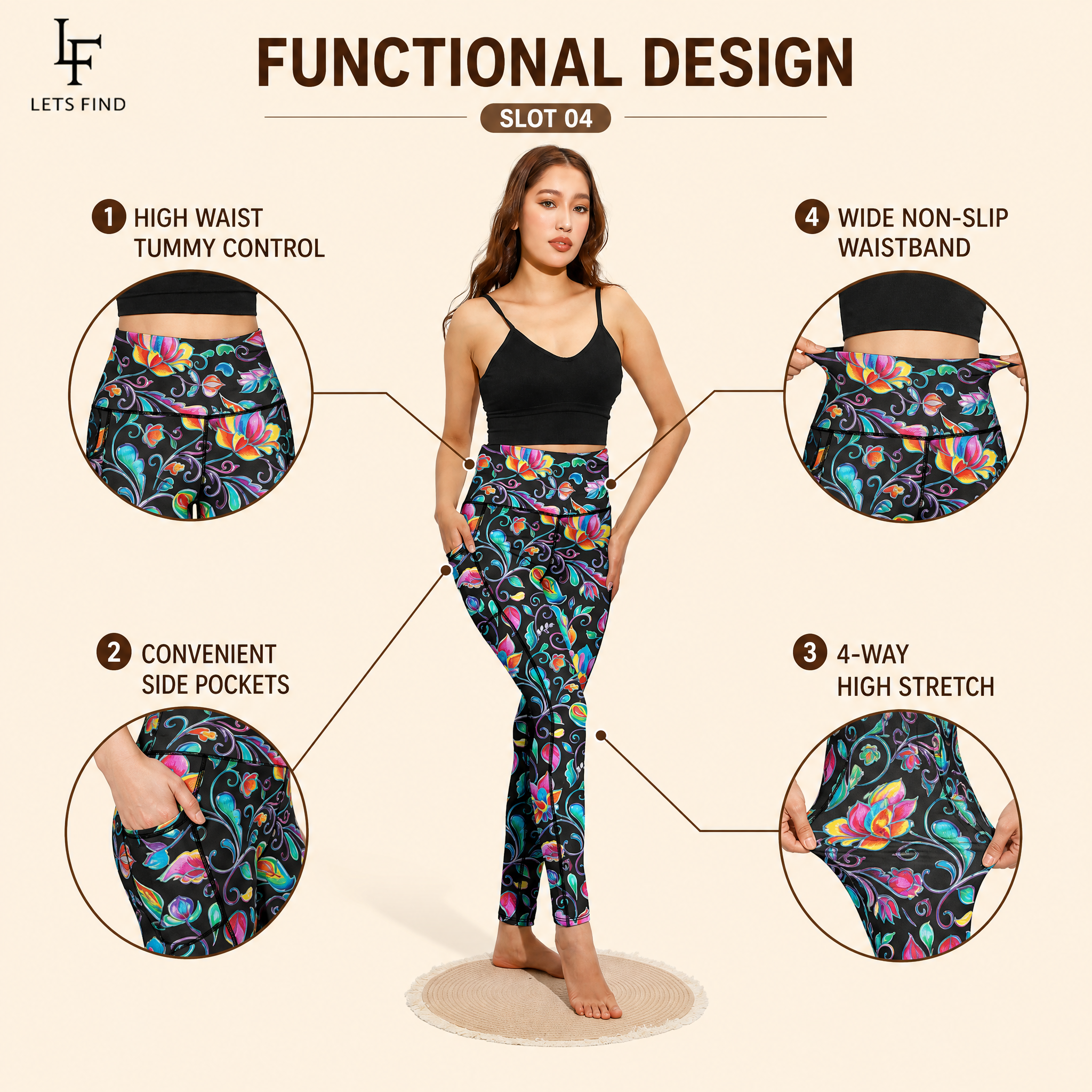 Wholesale Women Plus Size Tummy Control Leggings Custom Print Double Brushed Soft Fabric High Waist Eco Fashion Look Yoga Pants