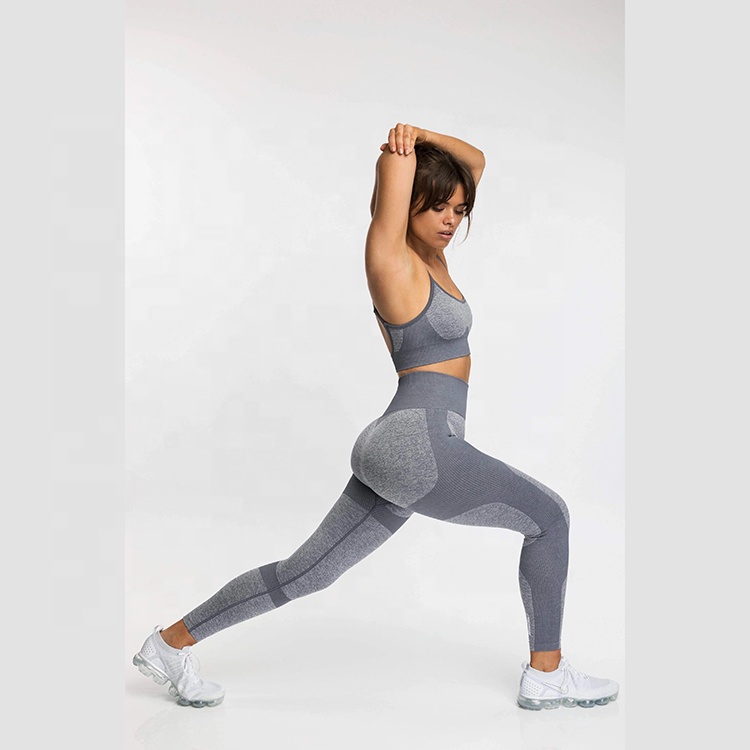 Tummy Control Sports Pants Seamless Leggings Fitness Yoga High Waisted Seamless Leggings