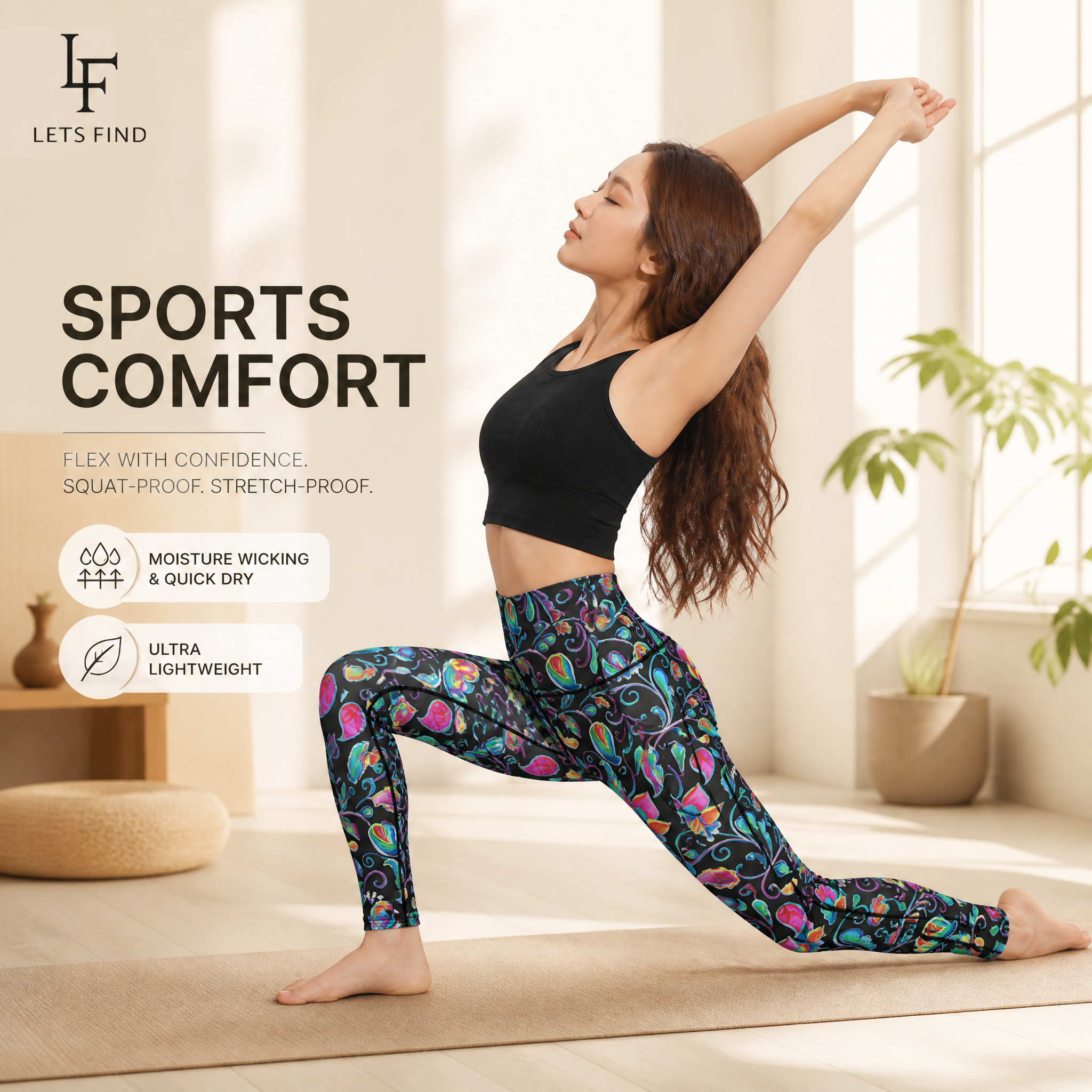 Wholesale Women Plus Size Tummy Control Leggings Custom Print Double Brushed Soft Fabric High Waist Eco Fashion Look Yoga Pants