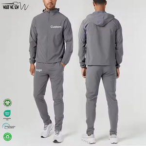 Mens Lightweight Waterproof Windbreaker Tracksuit Set