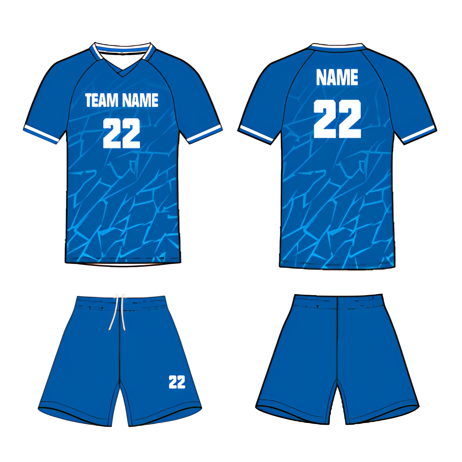 Custom Quick Dry Soccer Uniform Set Breathable Soccer Jersey Shorts Custom Print Logo Name Number Men Kids Football Team Kit