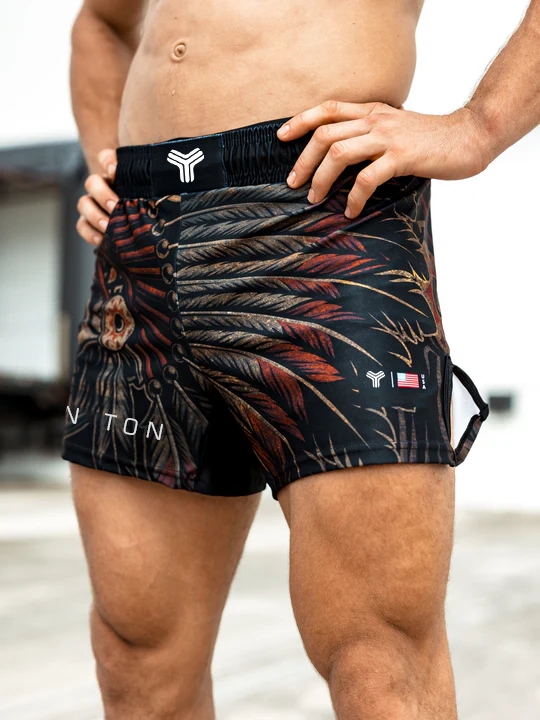 Tonton Custom Private Label Polyester Heat-Transfer Printed MMA Boxing Shorts Unisex Adult
