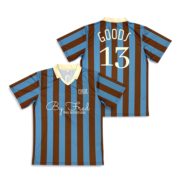 Custom Sublimation Strip Design Soccer Jerseys High Quality Wholesale Shirts Oversize Street Boxy Fit Cropped Football Uniform