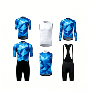 Custom Team Wear Anti-UV Men Cycling Jersey Bib Shorts Set