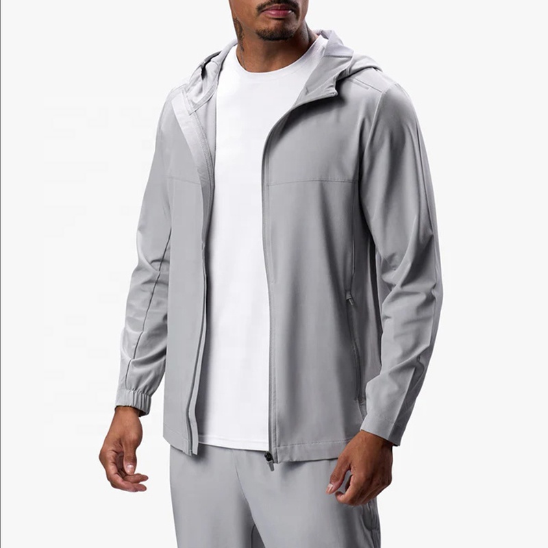 Custom Logo Printed Training Wear Jogging Suit Sweatpants and Hoodie Set Joggers Set Woven Nylon Windbreaker Tracksuit for Men